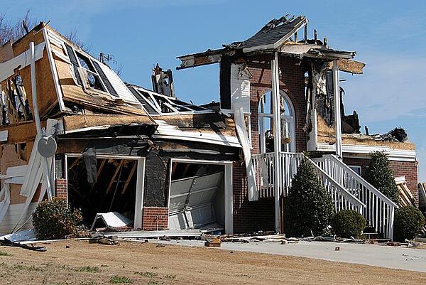 Torn down house